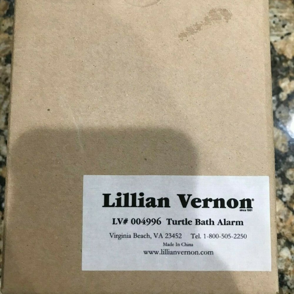 NIB Vintage Lilian vernon Turtle Bath Alarm